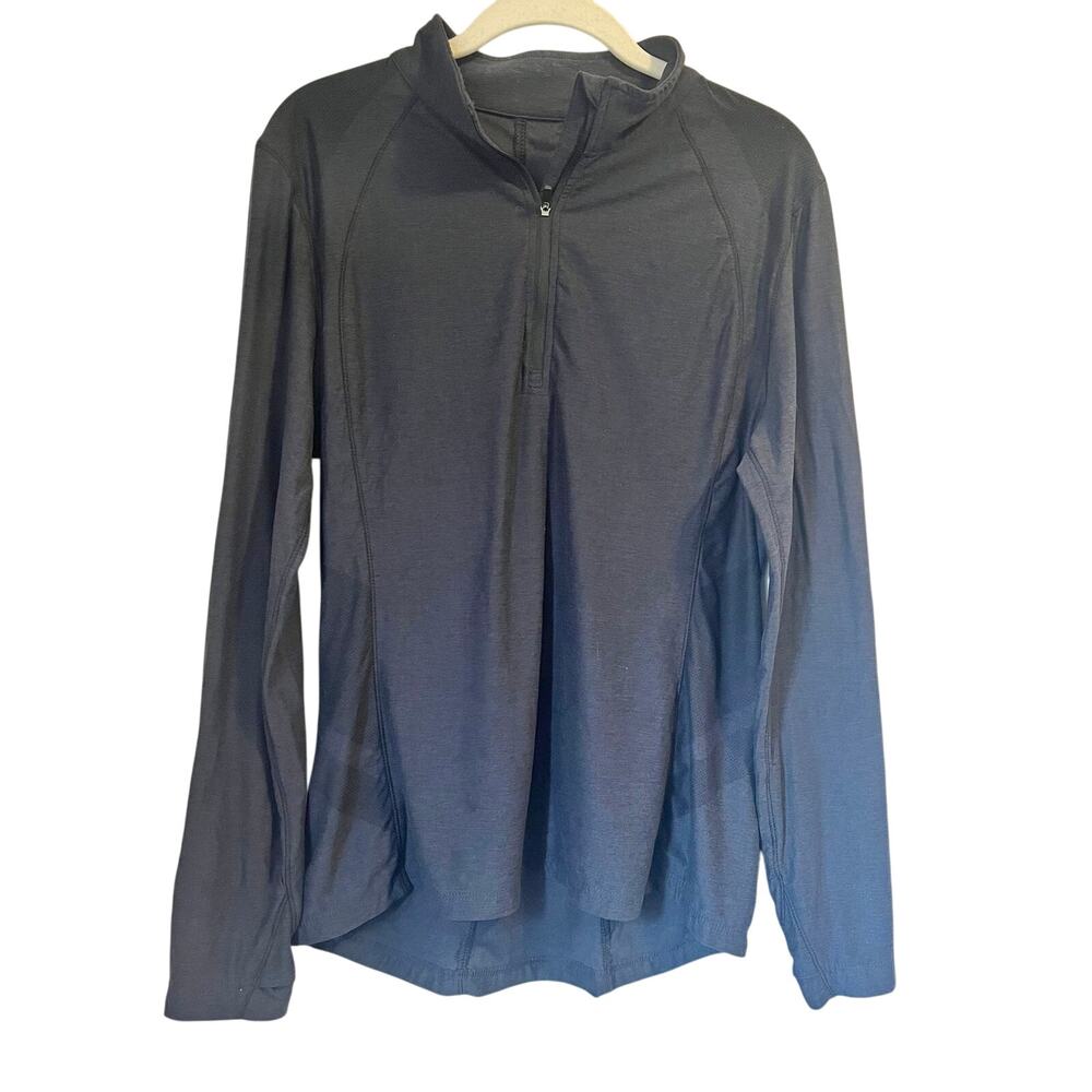 Etonic 3/4 Zip Jacket in Black Mock Neck Longer in the Back Womens L